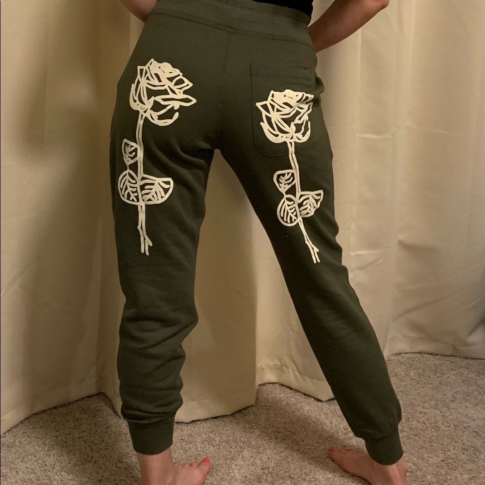 Green jogger sweats. Like new!